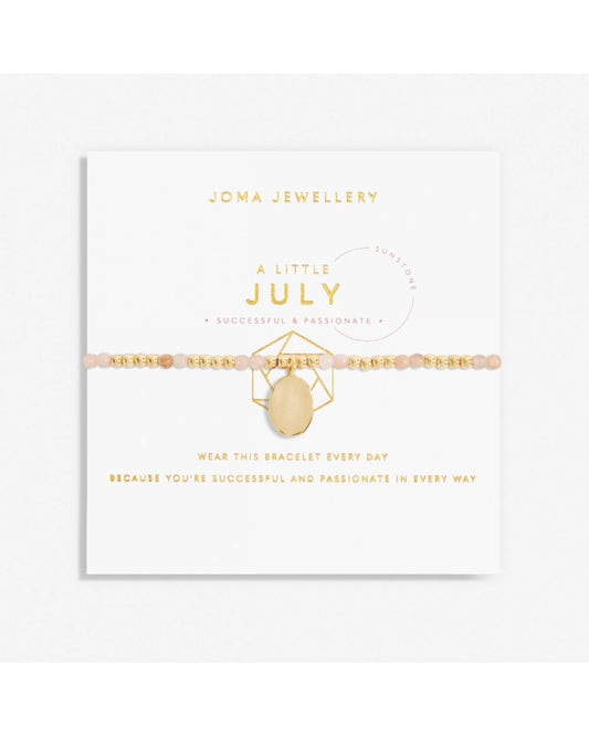 July A Little Birthstone Gold Bracelet