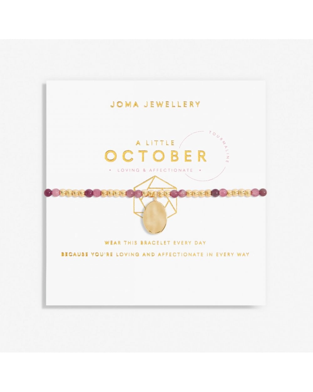 October A Little Birthstone Gold Bracelet