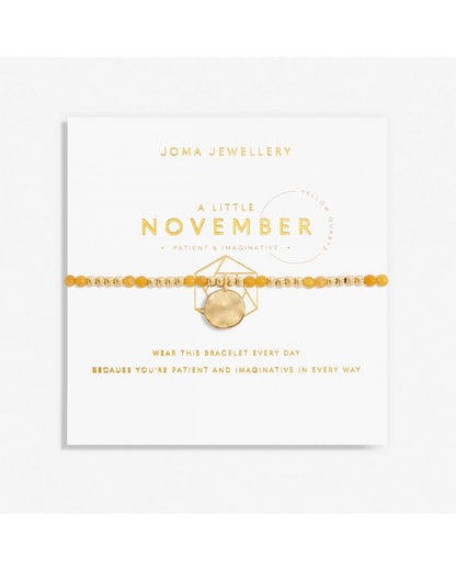 November A Little Birthstone Gold Bracelet