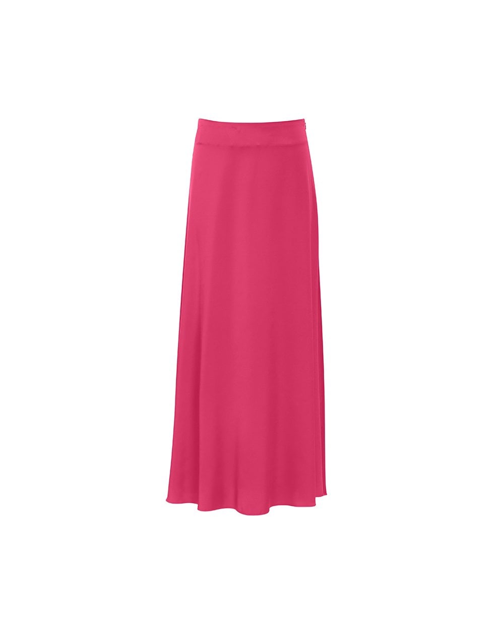 Satin Pencil Skirt Bright Pink Medium