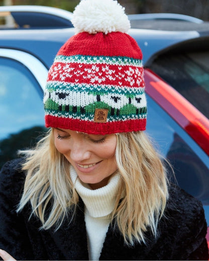 Christmas Sheep Bobble Beanie