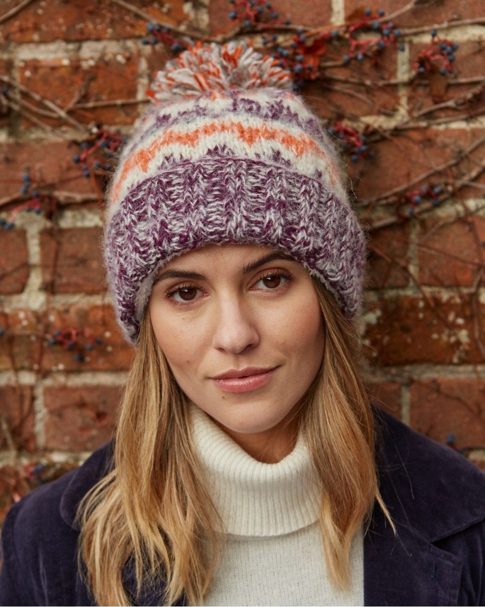 Totnes Bobble Beanie Damson