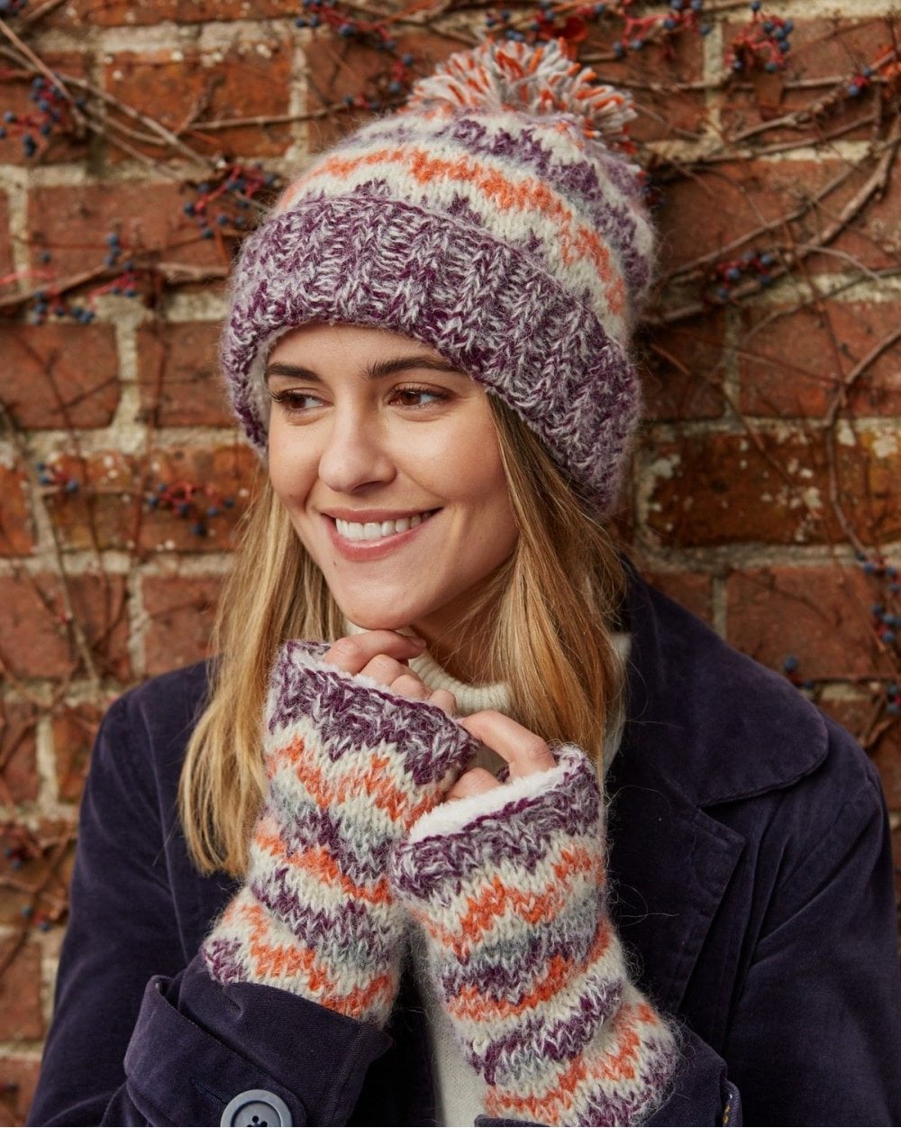 Totnes Bobble Beanie Damson