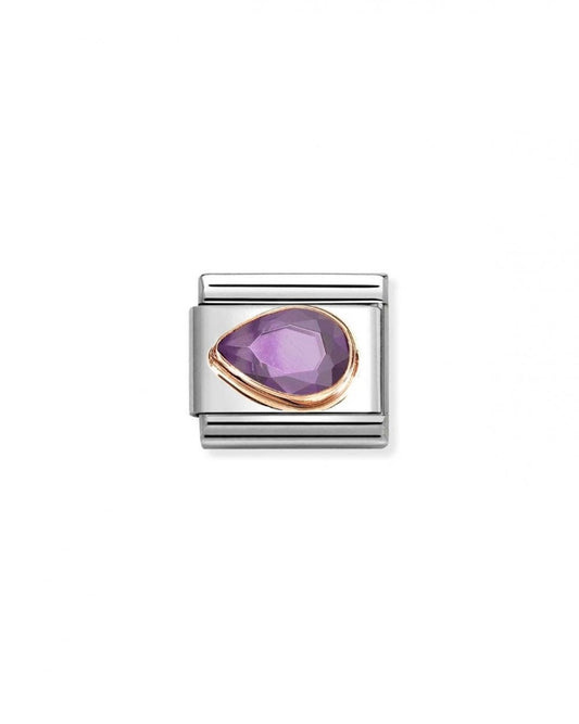 Composable Classic Link, Violet Stone Drop, Left