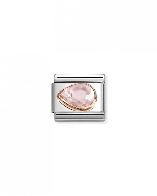 Composable Classic Link, Pink Stone Drop, Left