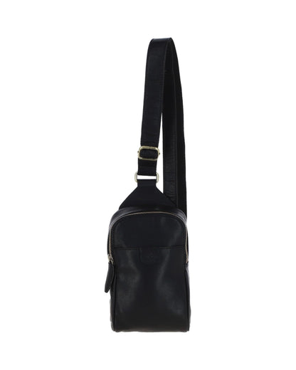 T-75 Leather Sling Bag Black