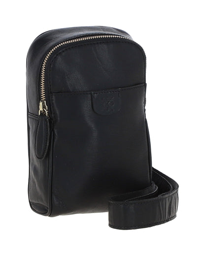 T-75 Leather Sling Bag Black