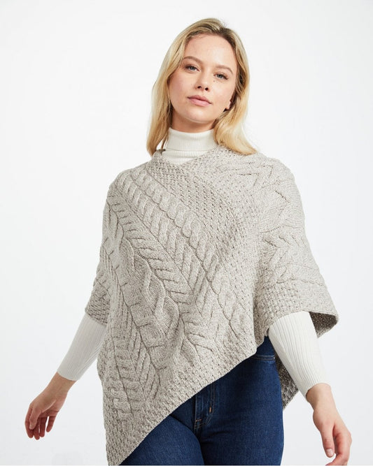 Aasleagh Falls Ladies Aran Poncho